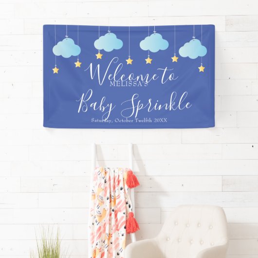 Twinkle Sprinkle Baby Shower / Sprinkle Welcome 横断幕 (インサイチュ)