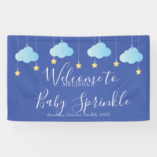 Twinkle Sprinkle Baby Shower / Sprinkle Welcome 横断幕 (横)