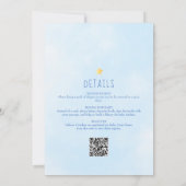 Twinkle Sprinkle Boy Blue オールインワン ベビーシャワー 招待状 (裏面)