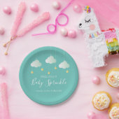 Twinkle Sprinkle Little Star Baby Shower/Sprinkle ペーパープレート (パーティー)
