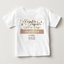 Twinkle Star 1st誕生日ベビーガール ベビーTシャツ