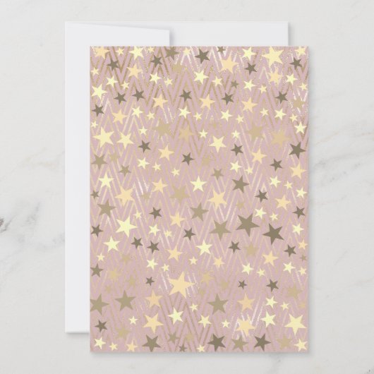 Twinkle Star Girl 1st Birthday 招待状 (裏面)