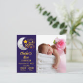 Twinkle Star Script写真誕生のお知らせ 案内ポストカード (スタンド正面)