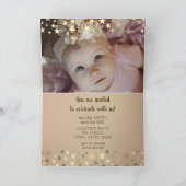 Twinkle Star Unicorn 1st Birthday写真 招待状 (内部)