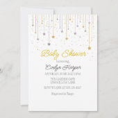 Twinkle stars Baby Shower Invitation 招待状 (正面)