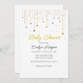 Twinkle stars Baby Shower Invitation 招待状 (正面/裏面)