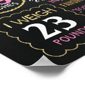 Twinkle Tiwnkle Little Star誕生日の看板 ポスター (角)