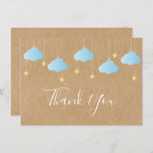 Twinkle Twinkleありがとう素朴クラフトボホ サンキューカード (正面/裏面)