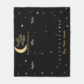 Twinkle Twinkleは三つ子の素朴マイルストーンを愛した フリースブランケット (正面)