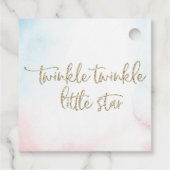 Twinkle Twinkleジェンダーリビールメッセージカード フェイバータグ (裏面)
