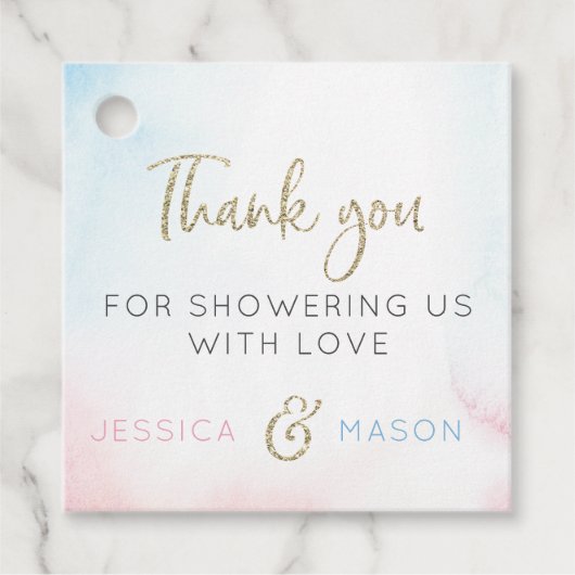 Twinkle Twinkleジェンダーリビールメッセージカード フェイバータグ (正面)