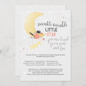 Twinkle Twinkleフローラムーンベビーシャワーバイメール 招待状 (正面/裏面)