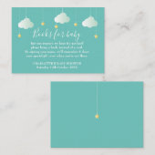 Twinkle Twinkleブックリクエスト赤ちゃんシャワー エンクロージャーカード (正面/裏面)