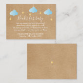 Twinkle Twinkleブックリクエスト赤ちゃんシャワー エンクロージャーカード (正面/裏面)