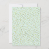 Twinkle Twinkleリトルスターベビーシャワーミント金ゴールド 招待状 (裏面)