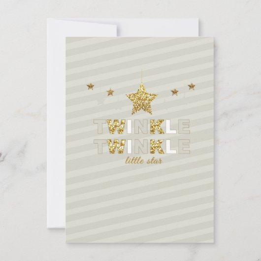Twinkle Twinkle小さなスター誕生日の招待状 招待状 (裏面)
