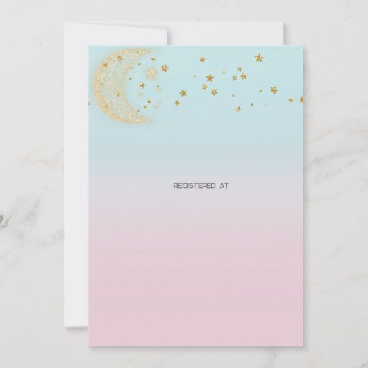 Twinkle Twinkle小さな星どのように私たち疑問に思は 招待状 (裏面)