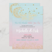 Twinkle Twinkle小さな星どのように私たち疑問に思は 招待状 (正面/裏面)