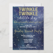 Twinkle Twinkle小さな星の性別が明らかにする 招待状 (正面)