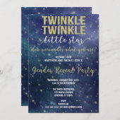 Twinkle Twinkle小さな星の性別が明らかにする 招待状 (正面/裏面)