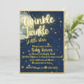 Twinkle Twinkle小さな星の赤ちゃんシャワーの招待 招待状 (スタンド正面)