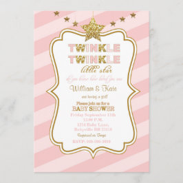 Twinkle Twinkle小さな星の赤ちゃんシャワーの招待 招待状