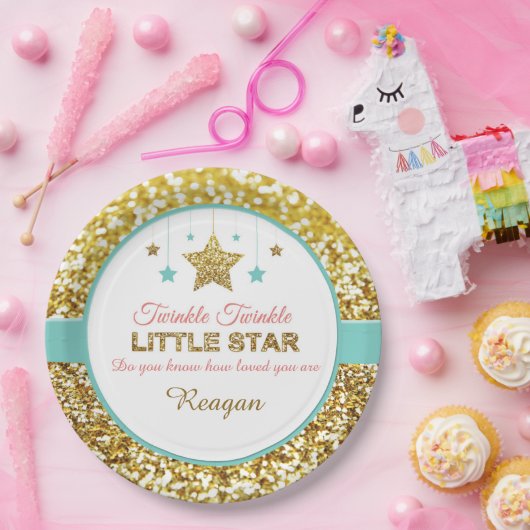Twinkle Twinkle小さな星の赤ちゃんシャワープレート ペーパープレート (パーティー)