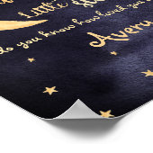 Twinkle Twinkle小さな星子供部屋水色 ポスター (角)