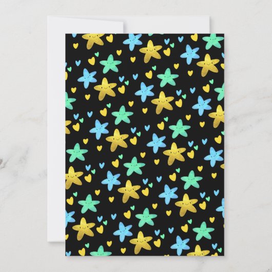 Twinkle Twinkle私たちの小さな星の赤ちゃんシャワー 招待状 (裏面)