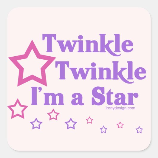 Twinkle Twinkle私はスター スクエアシール (正面)