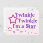 Twinkle Twinkle私はスター ポストカード (正面/裏面)