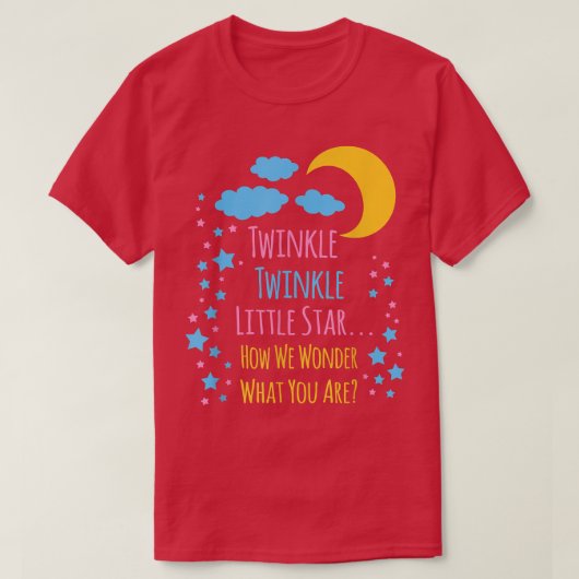 Twinkle Twinkle赤ちゃんシャワーテーマ性別リビールPa Tシャツ (デザイン正面)