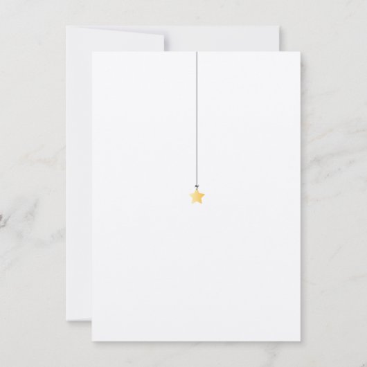 Twinkle Twinkle赤ちゃん女の子シャワーありがとう詩 サンキューカード (裏面)