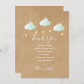 Twinkle Twinkle赤素朴ちゃんシャワーありがとう詩 サンキューカード (正面/裏面)