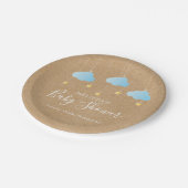 Twinkle Twinkle Baby Shower / Sprinkle 素朴 Boho ペーパープレート (アングル)