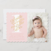 TWINKLE TWINKLE BIRTHDAY PARTYへの招待 招待状 (正面)