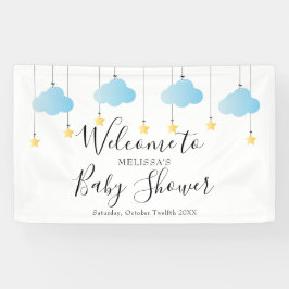 Twinkle Twinkle Blue Boy Baby Showerへようこそ 横断幕