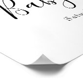 Twinkle Twinkle Blue Boy Baby Shower Welcome SiGn ポスター (角)