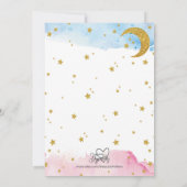Twinkle Twinkle (Blue & Pink)ジェンダーリビール 招待状 (裏面)