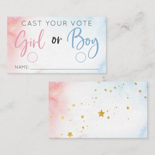 Twinkle Twinkle Genderが投票カードを公開 名刺 (正面/裏面)
