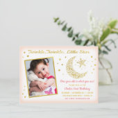 Twinkle, Twinkle, Little Star誕生日Girl写真 招待状 (スタンド正面)