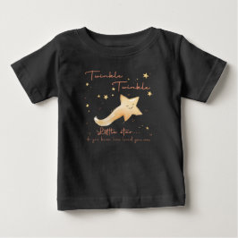 Twinkle Twinkle Little Star ボヘミアン+オートゥムン+パーソナル ベビーTシャツ