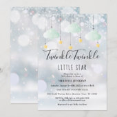 Twinkle Twinkle Little Star 冬のベビーシャワー 招待状 (正面/裏面)