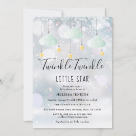Twinkle Twinkle Little Star 冬のベビーシャワー 招待状