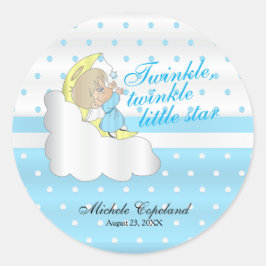 Twinkle, Twinkle Little Star -男の赤ちゃん ラウンドシール