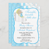 Twinkle, Twinkle Little Star -男の赤ちゃん 招待状 (正面/裏面)