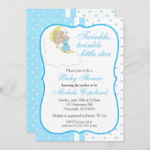 Twinkle, Twinkle Little Star -男の赤ちゃん 招待状 (正面/裏面)