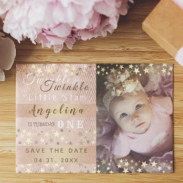 Twinkle Twinkle Little Star 1歳の誕生日 セーブザデート