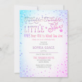 Twinkle Twinkle Little Star 1st誕生日パーティー 招待状 (正面)