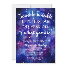 Twinkle Twinkle Little Star 1st誕生日銀河系イン